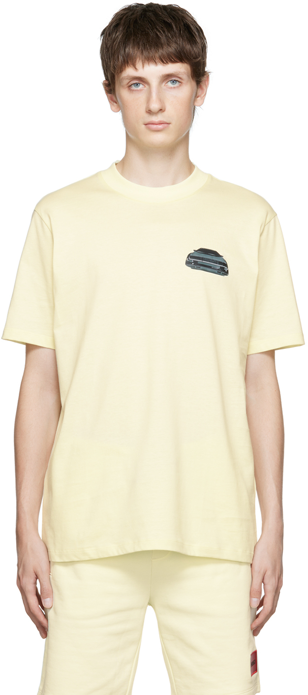 Hugo: Yellow Delectric T-Shirt | SSENSE