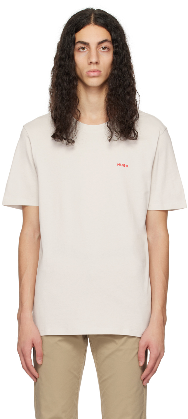 Hugo: Gray Bonded T-Shirt | SSENSE