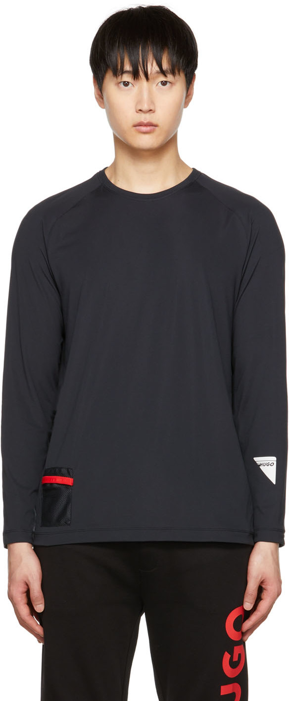 Hugo Black Dotivation Long Sleeve T-Shirt