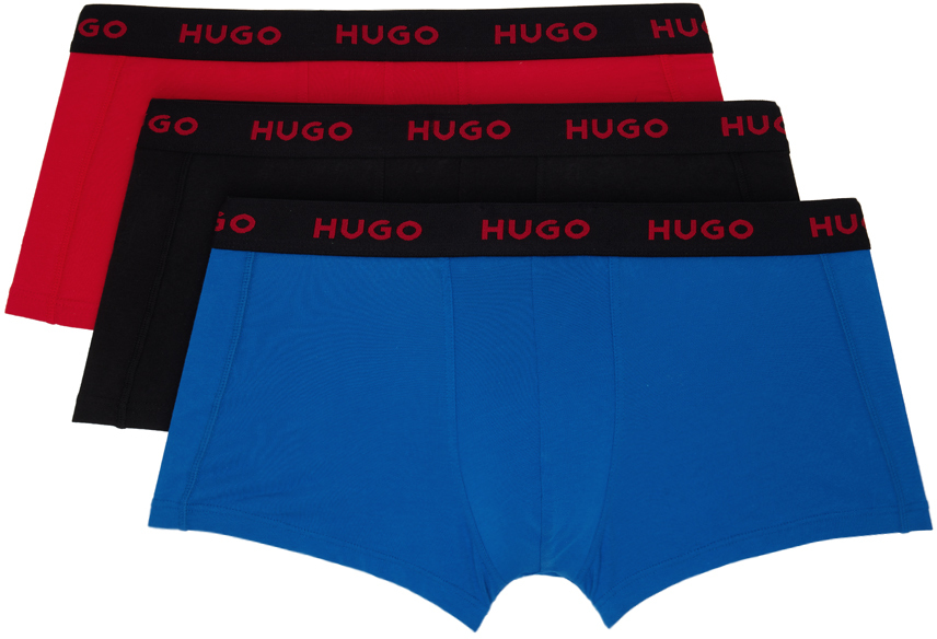 Three-Pack Multicolor Logo Trunks SSENSE Men Clothing Underwear Socks 
