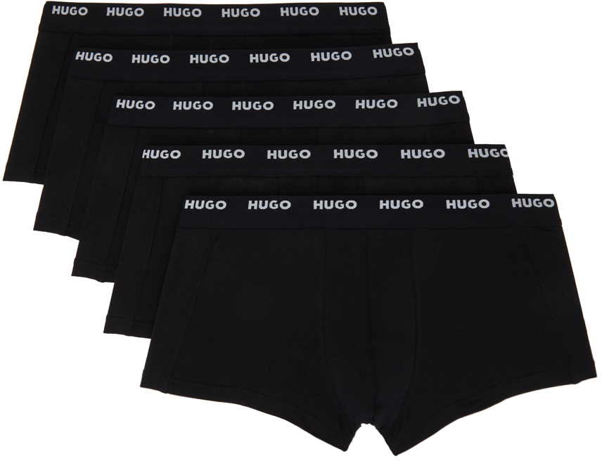 Hugo Five-Pack Black Stretch Boxer Briefs