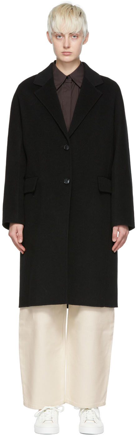 Hugo Boss Floor-Lenght Coat black quilting pattern casual look Fashion Coats Floor-Length Coats 