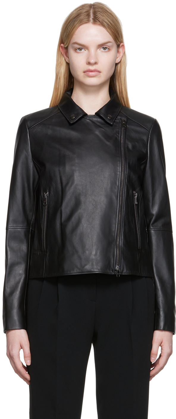 BOSS Black Saleli Leather Jacket