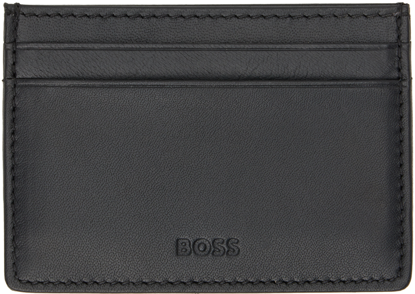 BOSS Black Embossed Card Holder
