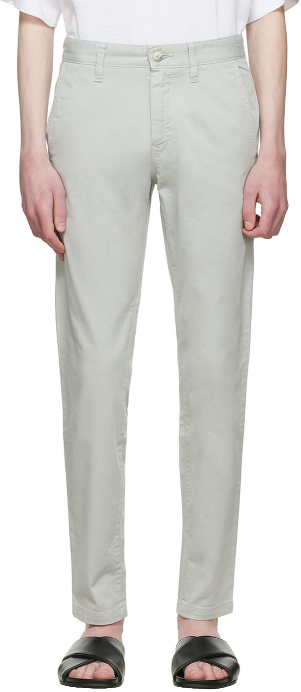 BOSS Gray Tapered-Fit Trousers