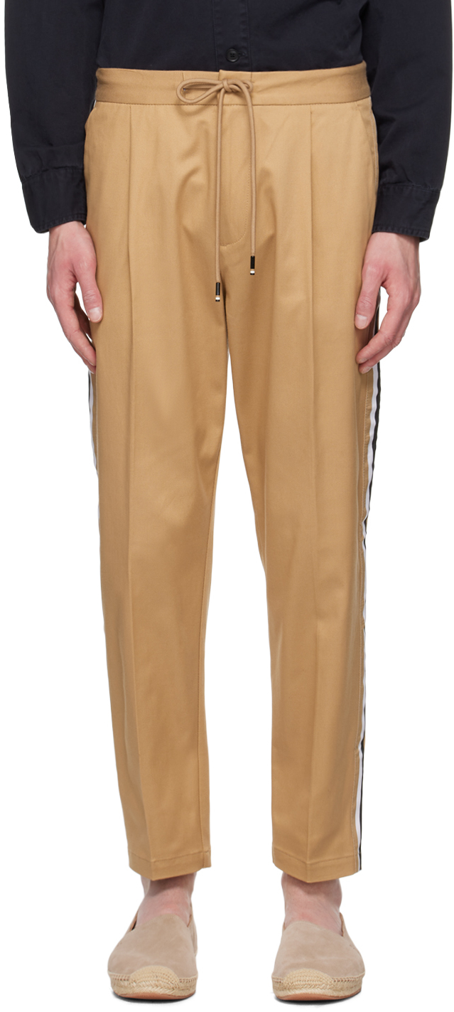 BOSS Tan Tapered Trousers