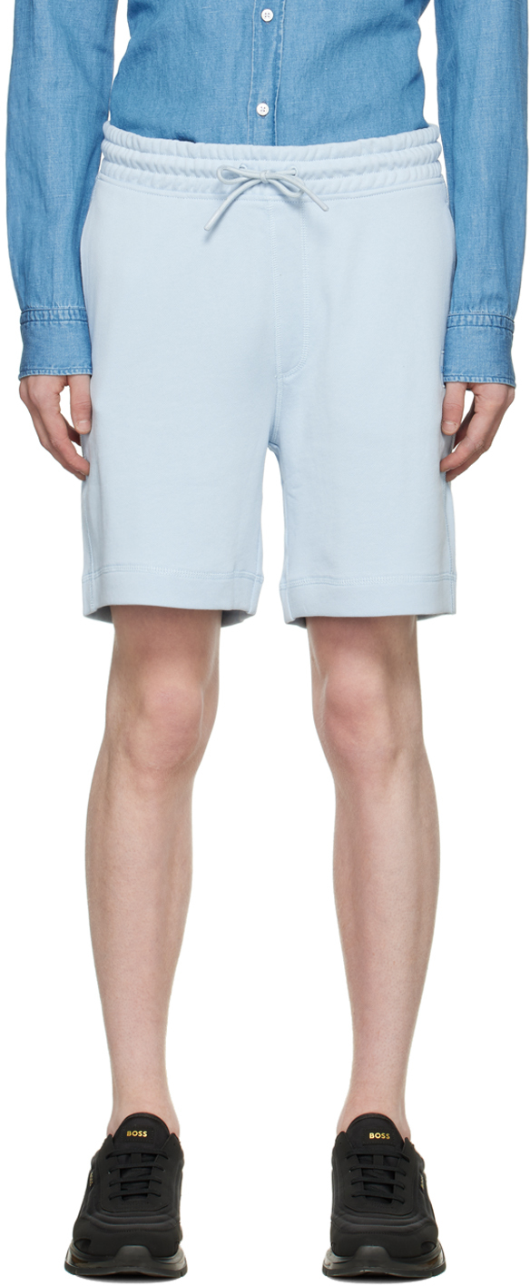Boss Blue Embroidered Shorts