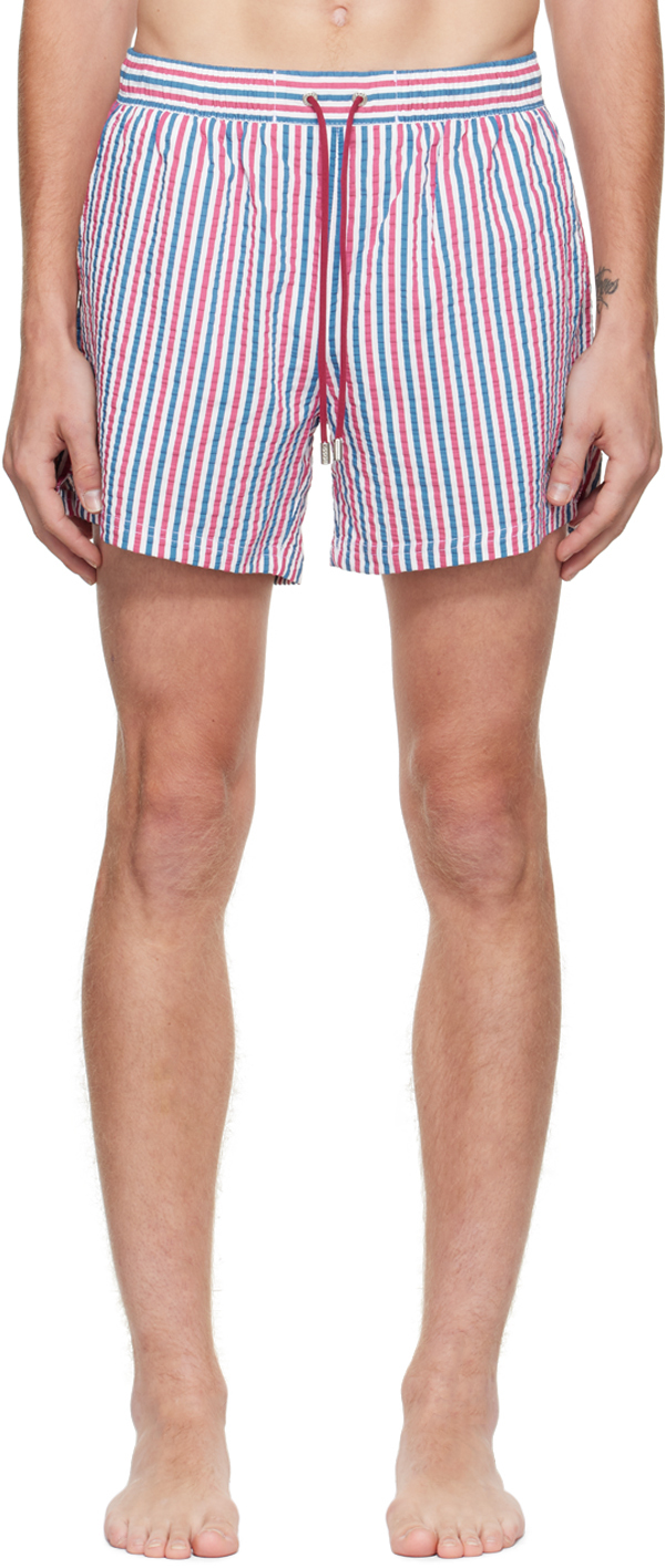 Ssense Uomo Sport & Swimwear Costumi da bagno Pantaloncini da bagno Blue Striped Swim Shorts 