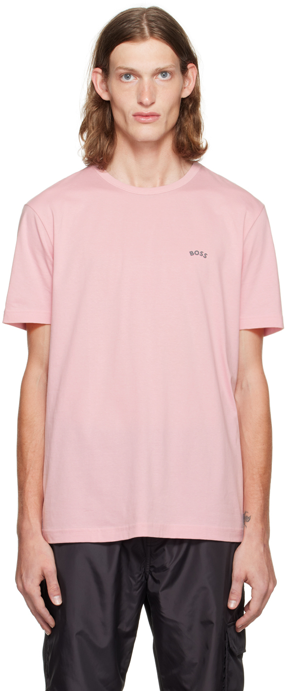 Boss Pink Bonded T-Shirt
