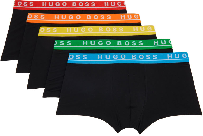 BOSS Five-Pack Black & Multicolor Pride Boxer Briefs
