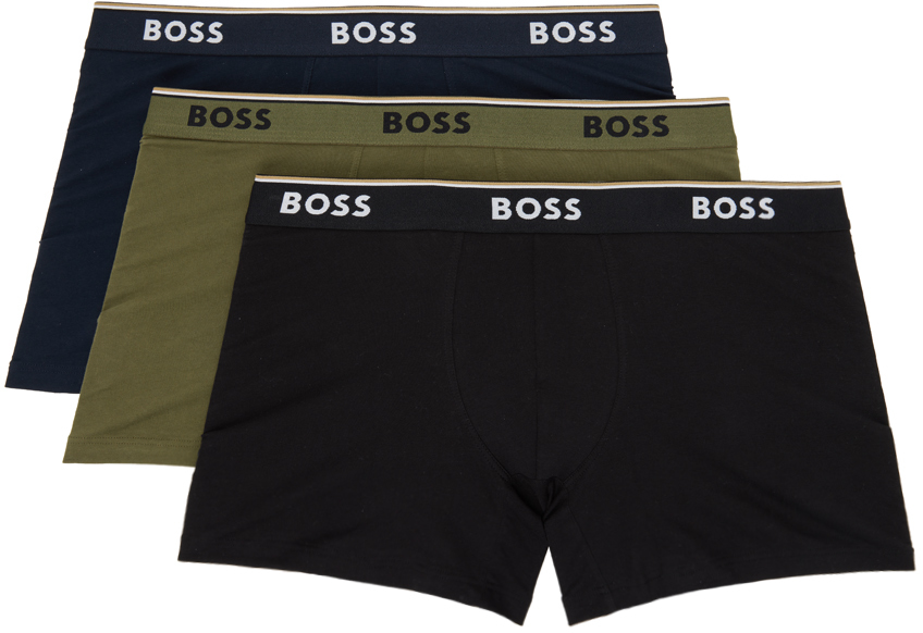 BOSS Three-Pack Multicolor Stretch Boxers