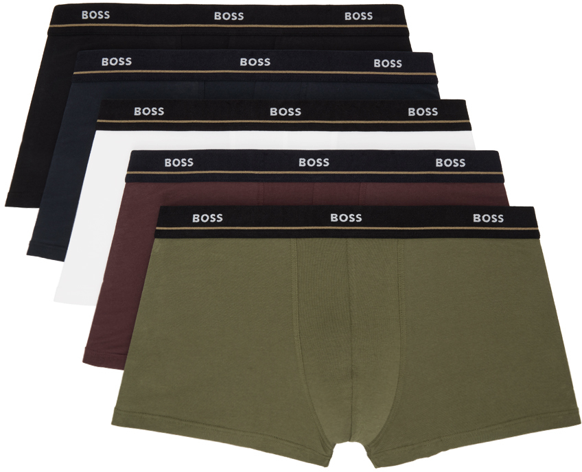BOSS Five-Pack Multicolor Stretch Boxers