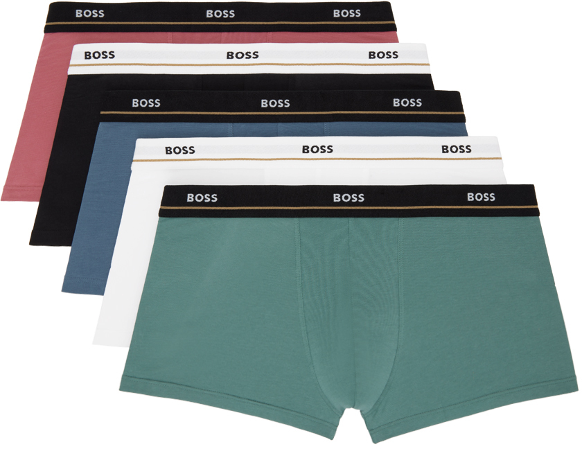 BOSS Five-Pack Multicolor Stretch Boxers