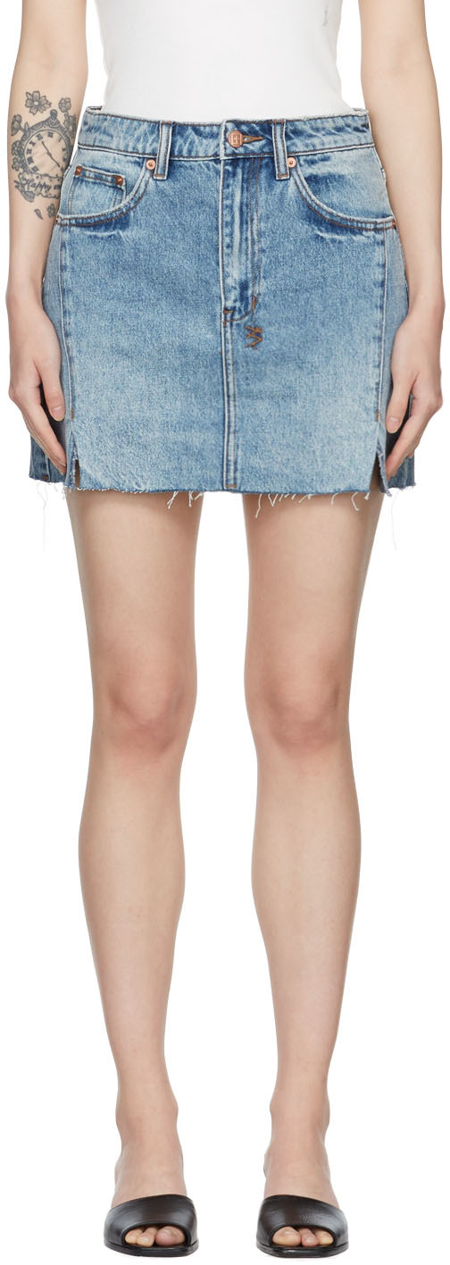Ksubi Blue Lifetime Denim Miniskirt