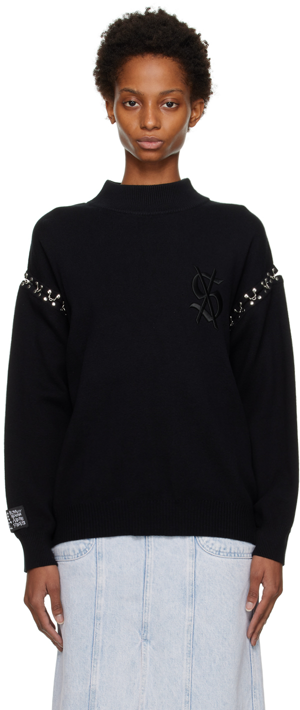Ksubi: Black Undone Sweater | SSENSE Canada