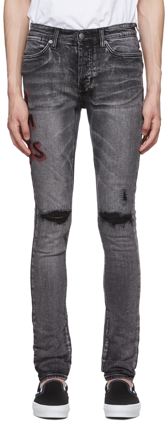 Gray Van Winkle Spray Jeans by Ksubi on Sale