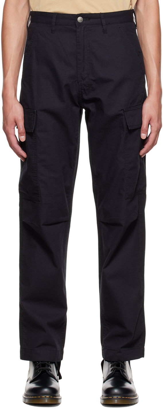Navy Cotton Cargo Pants SSENSE Men Clothing Pants Cargo Pants 