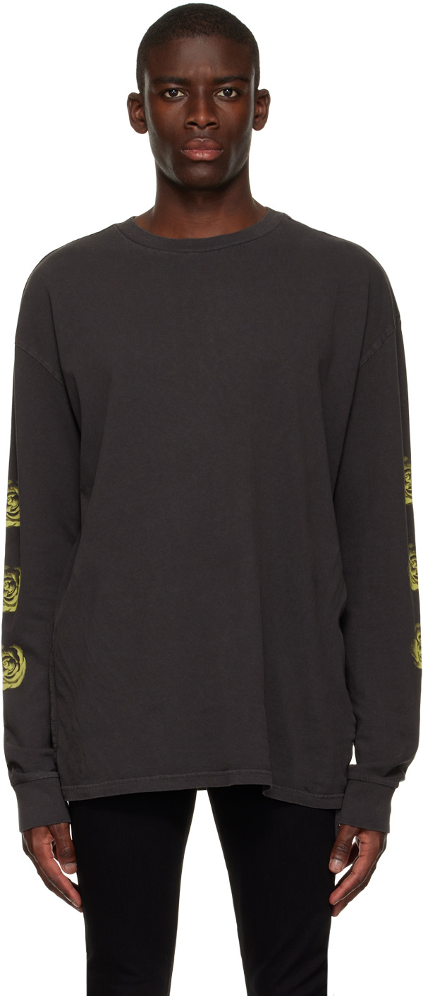 Black Cotton Long Sleeve T-Shirt by Ksubi on Sale
