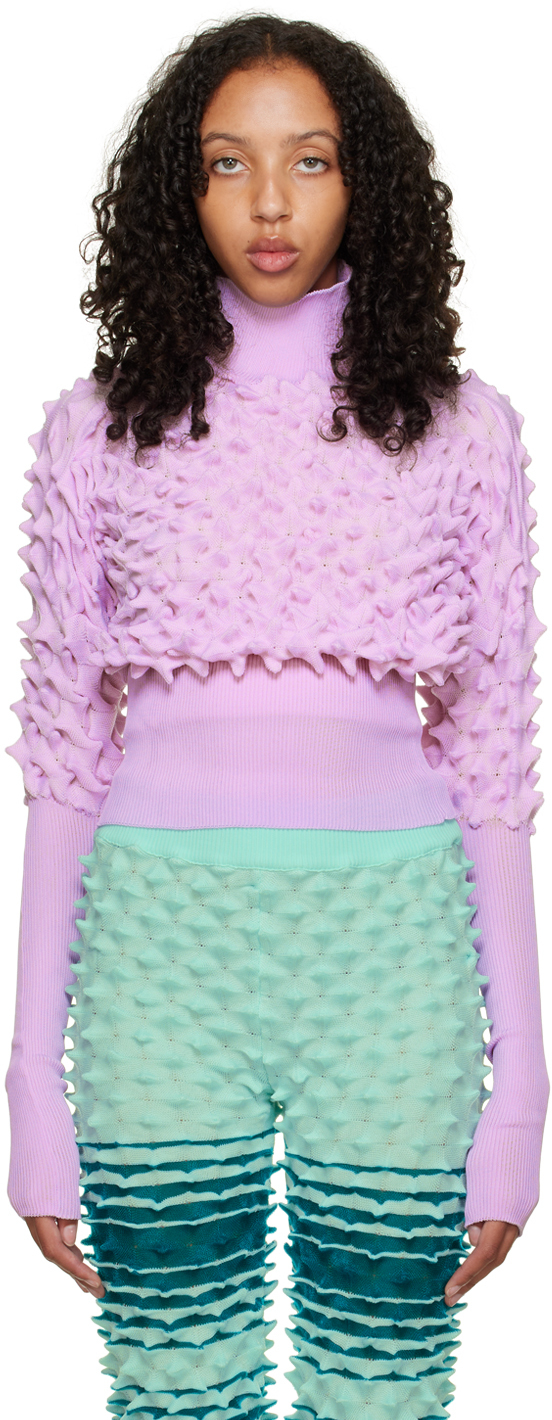 neon purple turtleneck
