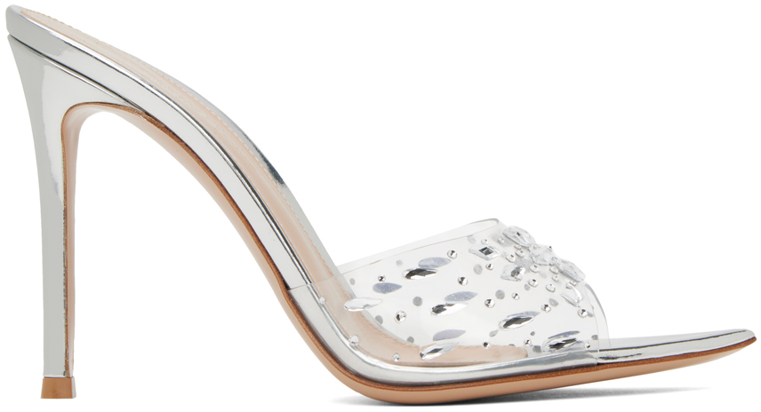 Silver Halley 105 Heeled Mules