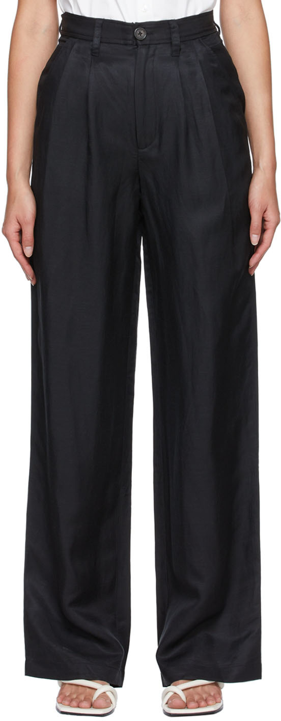 ANINE BING BLACK CARRIE TROUSERS