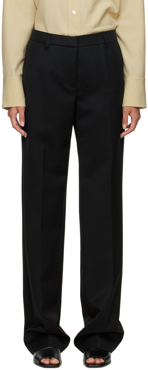 Slacks and Chinos Slacks and Chinos Anine Bing Trousers Womens Trousers Anine Bing Wool Classic Trousers in Black 