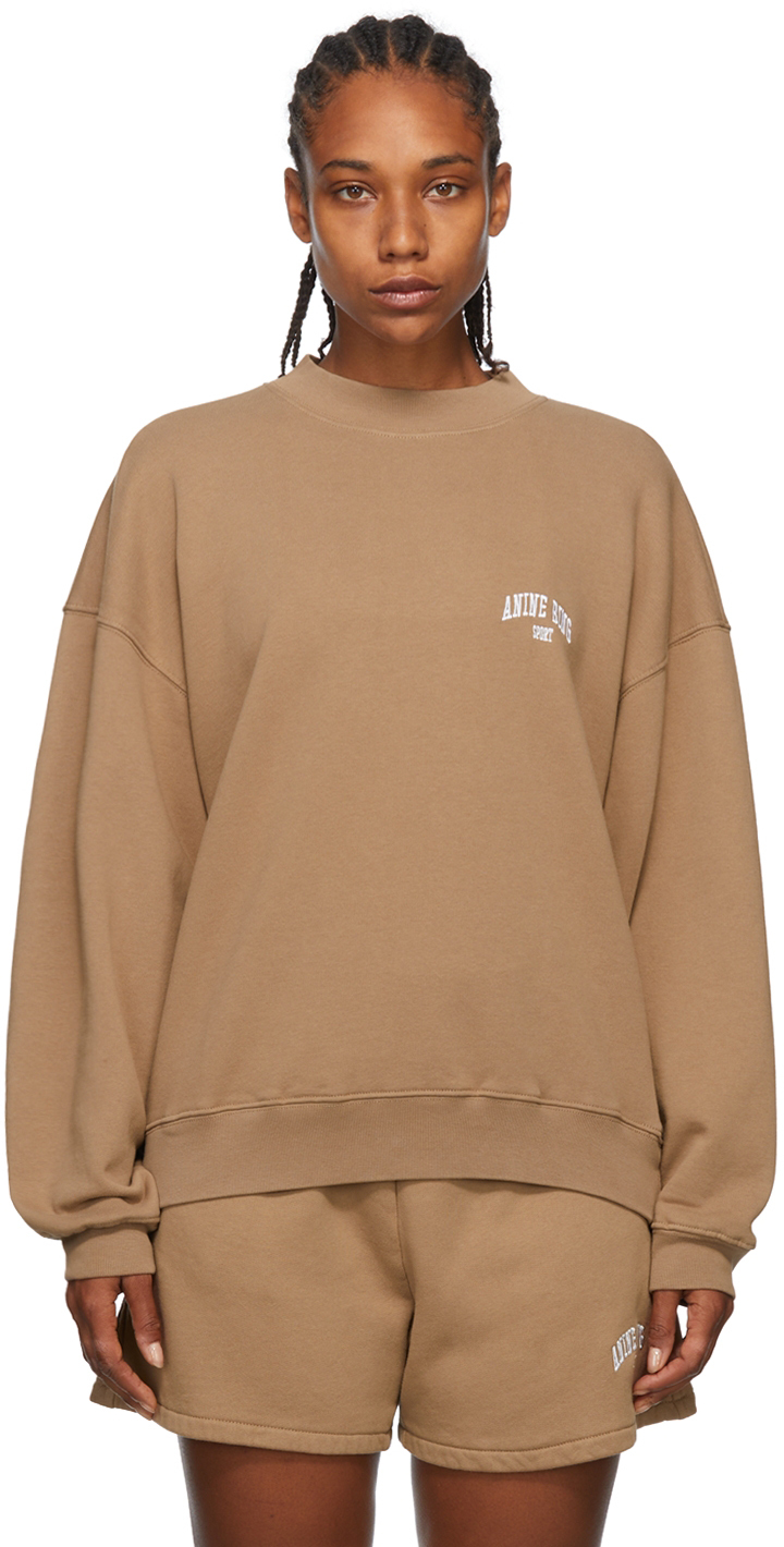 ANINE BING: Brown Phoenix Sweater | SSENSE UK