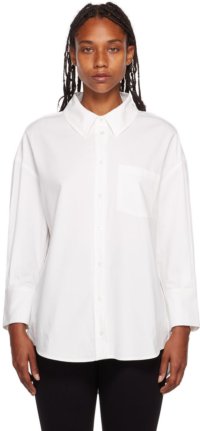 ANINE BING: White Mika Shirt | SSENSE