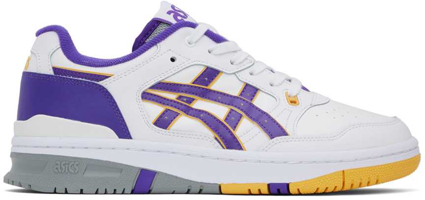 Asics White & Purple EX89 Sneakers
