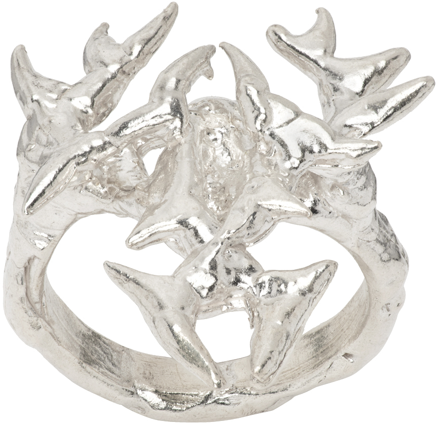 Harlot Hands SSENSE Exclusive Silver Valkyrie Ring
