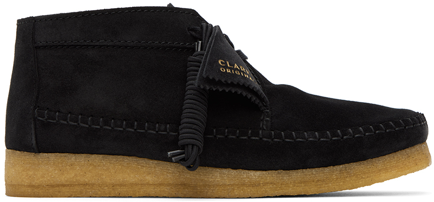 Clarks Originals Black Weaver Desert Boots