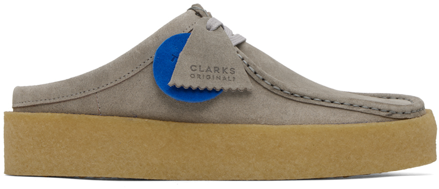 Clarks Originals Ssense Exclusive Grey Them Skates Edition Wallabeecup Lo Oxfords In Concrete