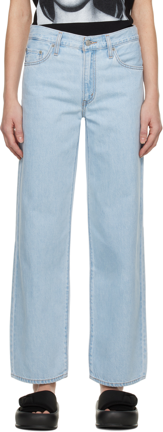 Blue Baggy Dad Jeans by Levi's on Sale
