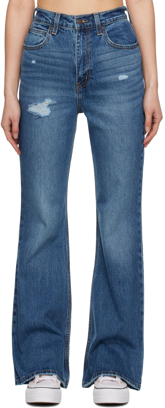 Levi's Indigo 70's High Flare Jeans