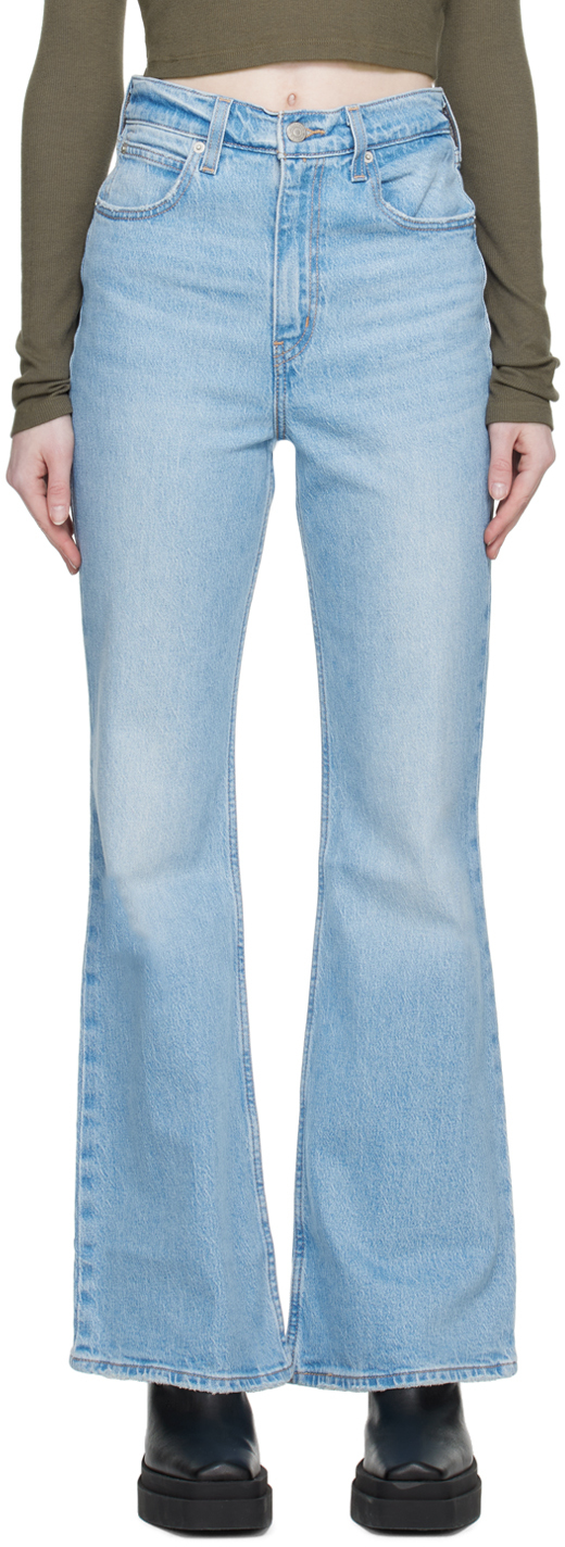 Blue 70s High Flare Jeans