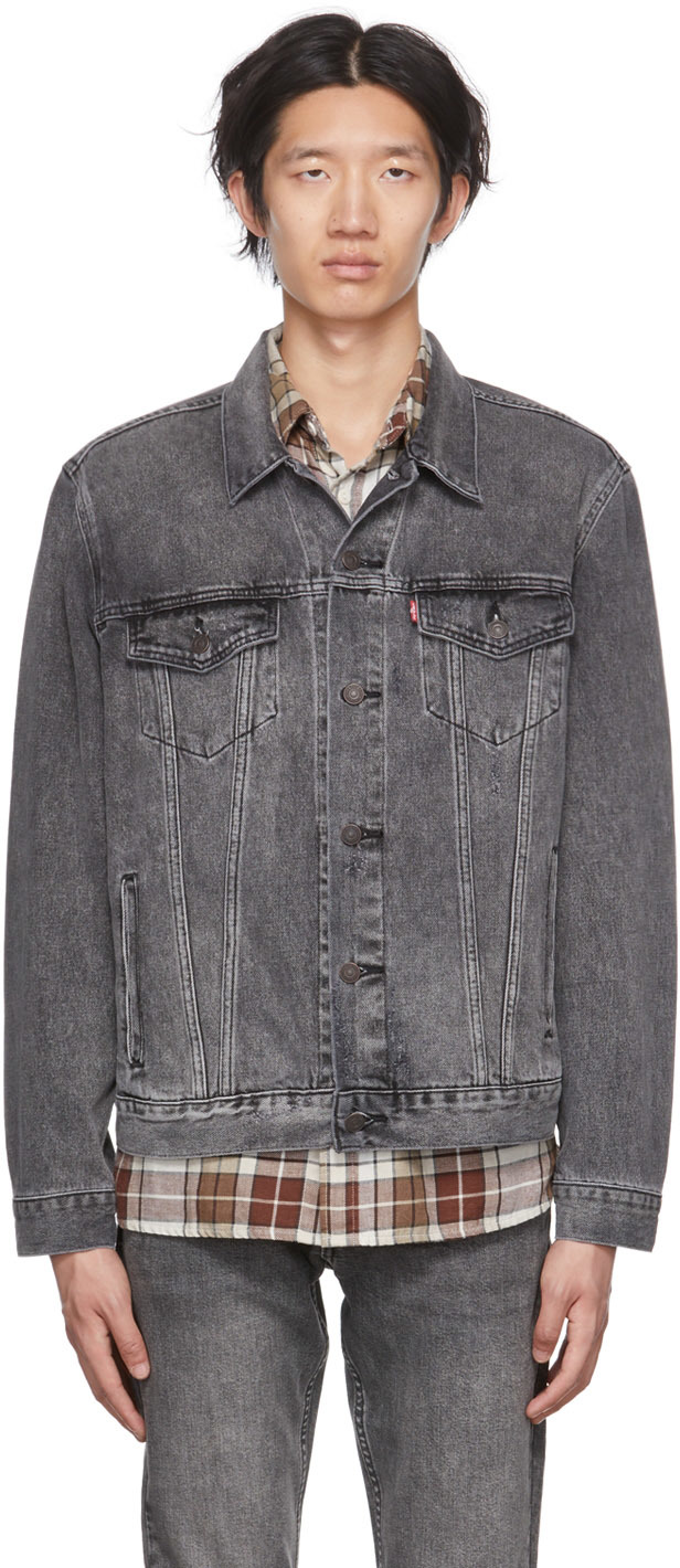 Gray Trucker Denim Jacket by Levi's on Sale