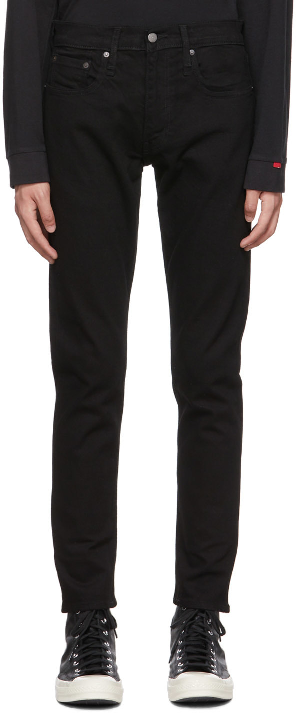 Black 512 Slim Taper Jeans by Levi's on Sale