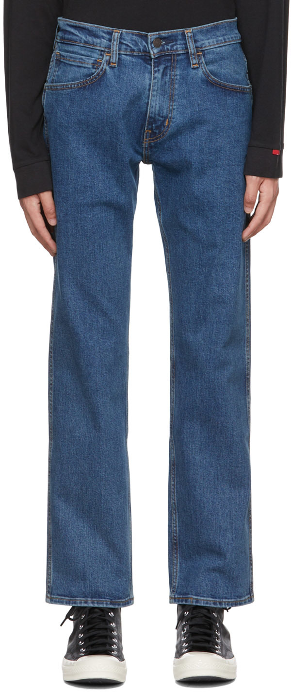 Blue Straight Jeans SSENSE Men Clothing Jeans Straight Jeans 