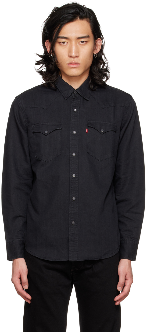 Barstow Western Denim Shirt - Black