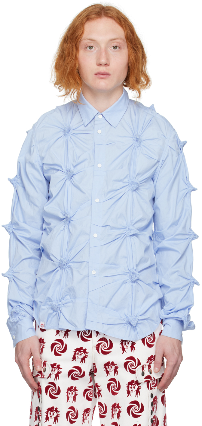 Charles Jeffrey Loverboy Blue Spikey Shirt