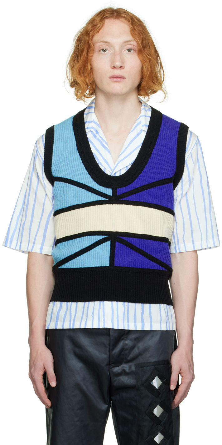 Charles Jeffrey Loverboy: Multicolor Colorblocked Vest | SSENSE