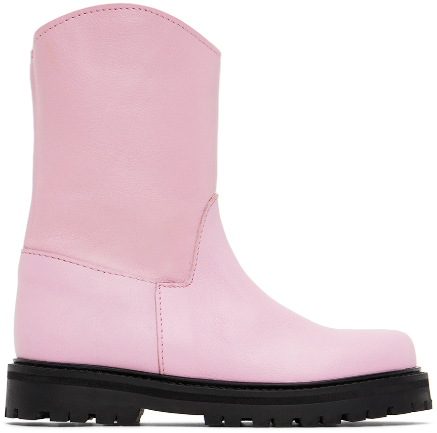 M.a+ Kids Pink Leather Boots