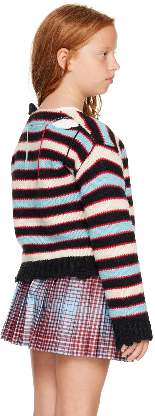 Charles Jeffrey Loverboy Ssense Exclusive Kids Multicolor Slash Stripe Sweater In Multicoloured