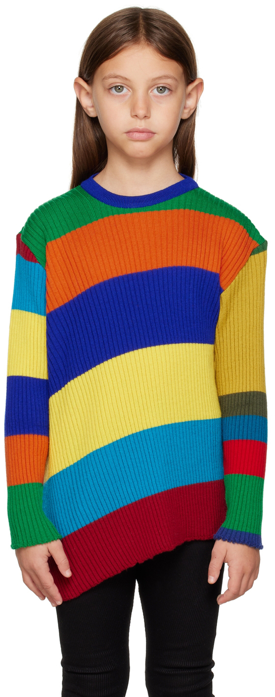 M.a+ Kids Multicolor Striped Sweater In Multi Stripes