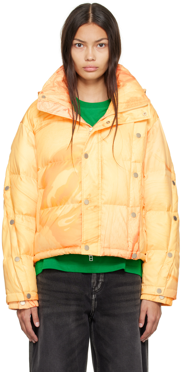 Orange Deconstructed Down Jacket