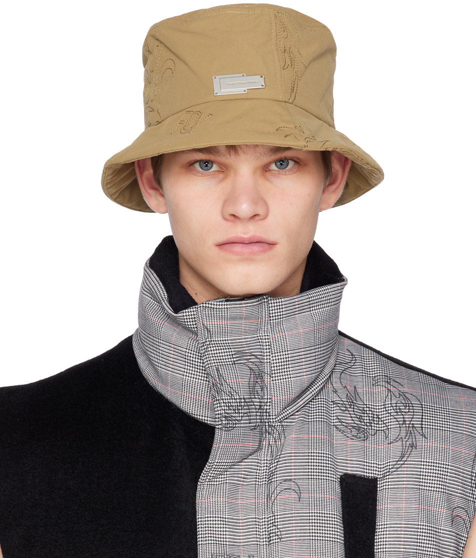 Feng Chen Wang Khaki Quilted Bucket Hat