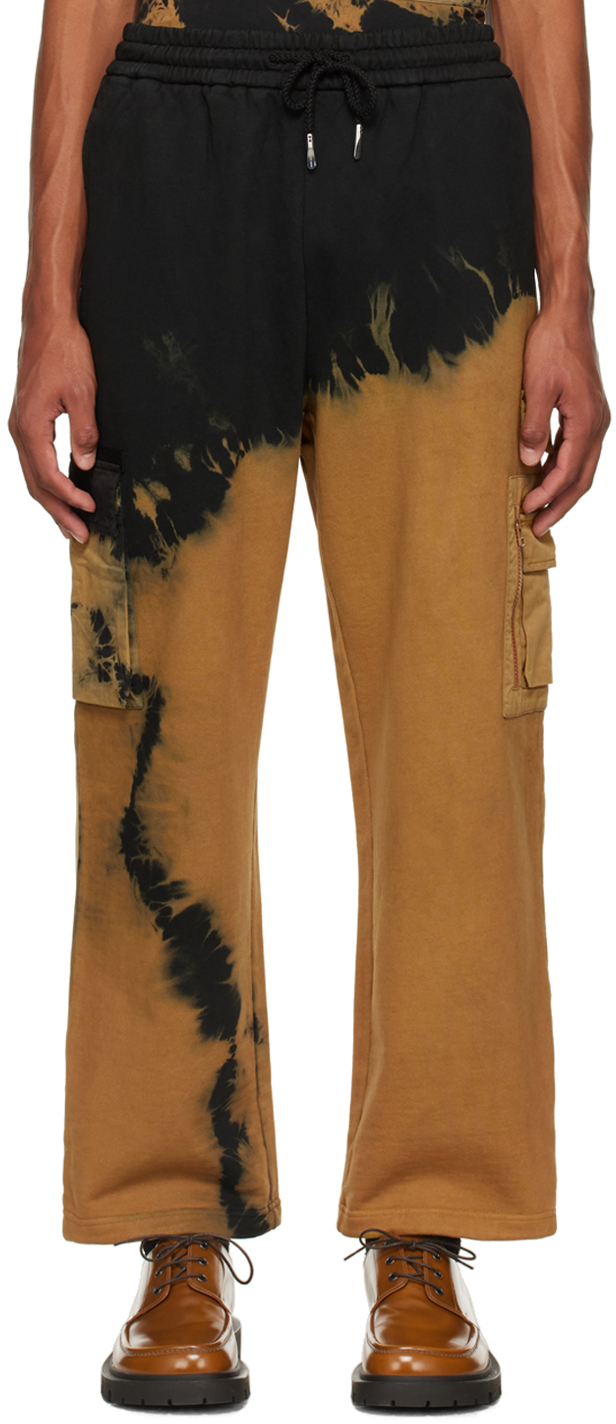 Black & Yellow Tie-Dye Lounge Pants