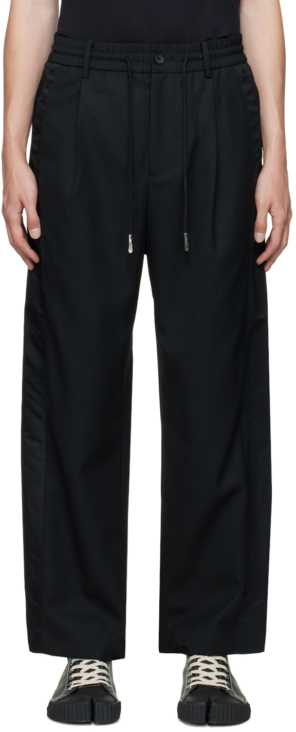 Black Paneled Trousers