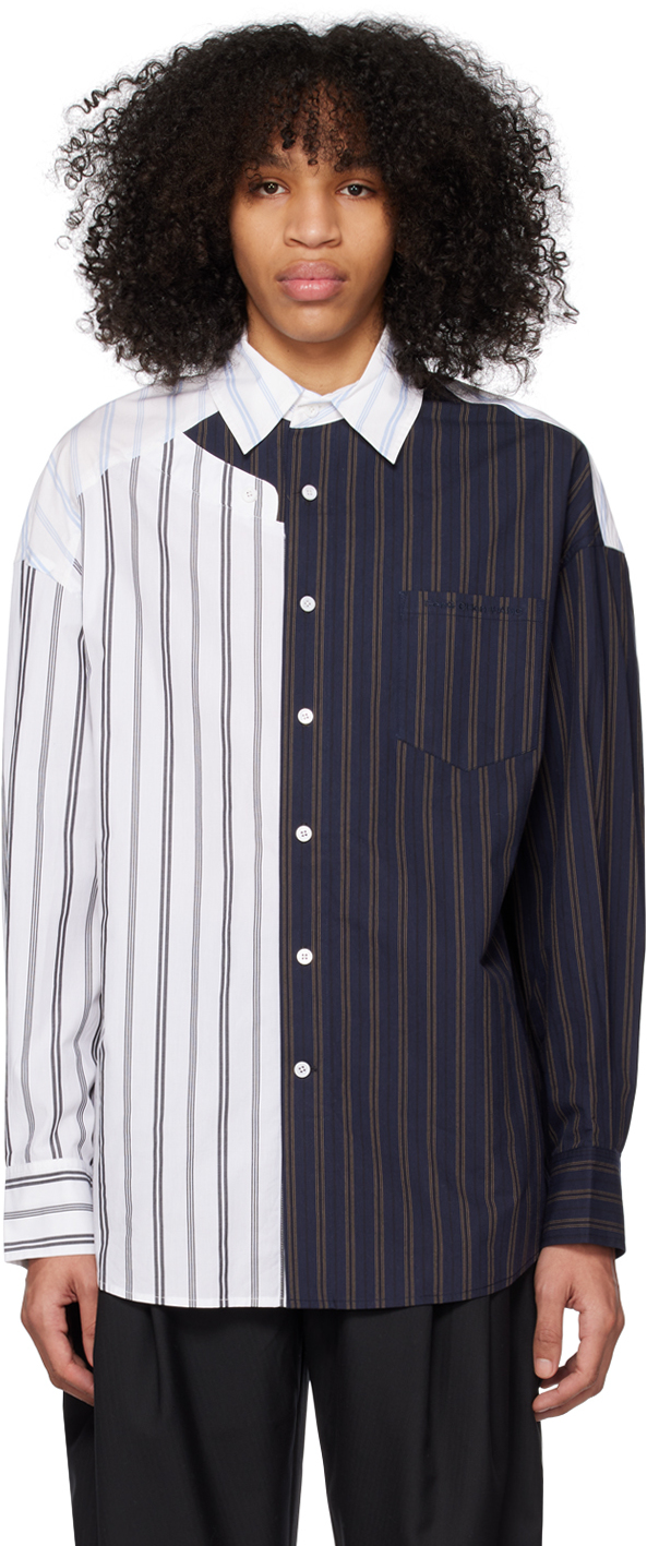 Feng Chen Wang Long-sleeve Striped Shirt In Mehrfarbig