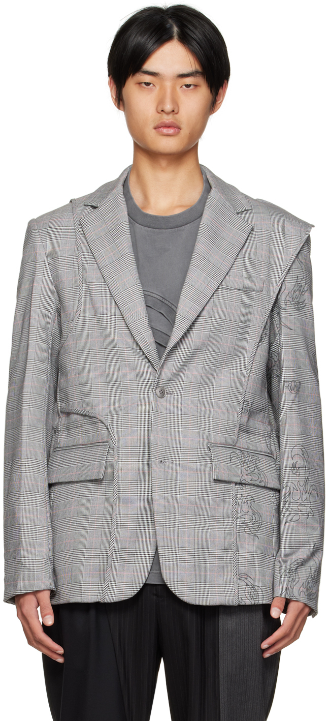 Gray Check Blazer